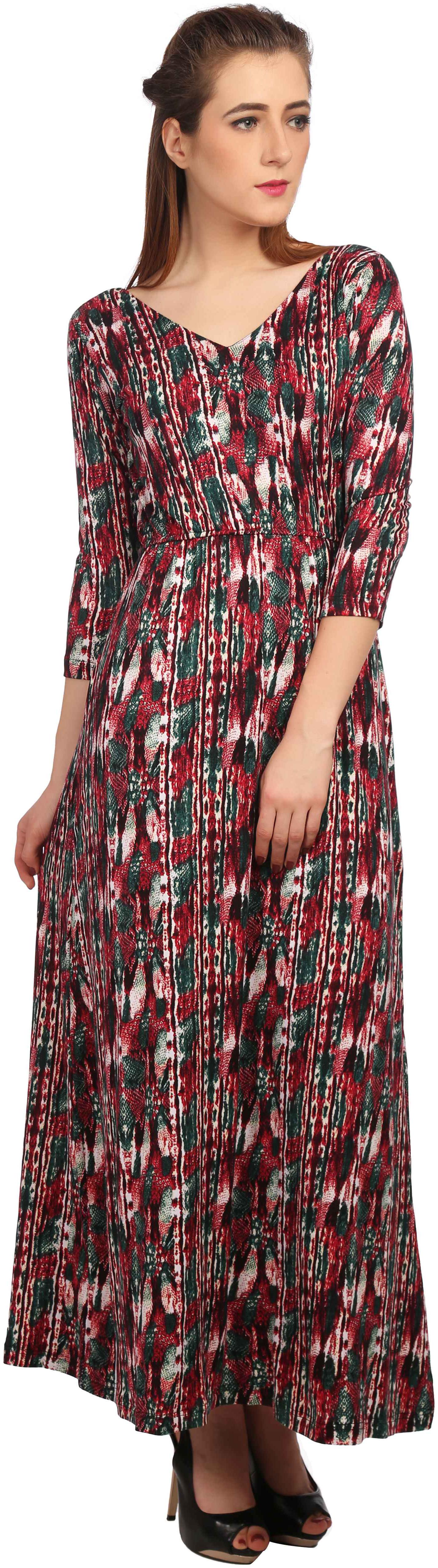 

TAARUUSH Multi Solid Maxi dress