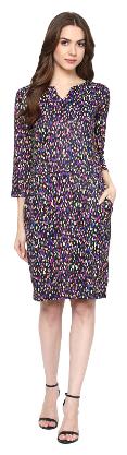 

TAARUUSH Multi Printed A-line dress