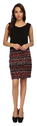 

TAARUUSH Multi Printed A-line dress