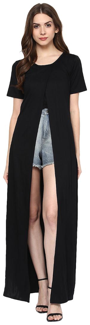 

TAARUUSH Black Printed A-line dress