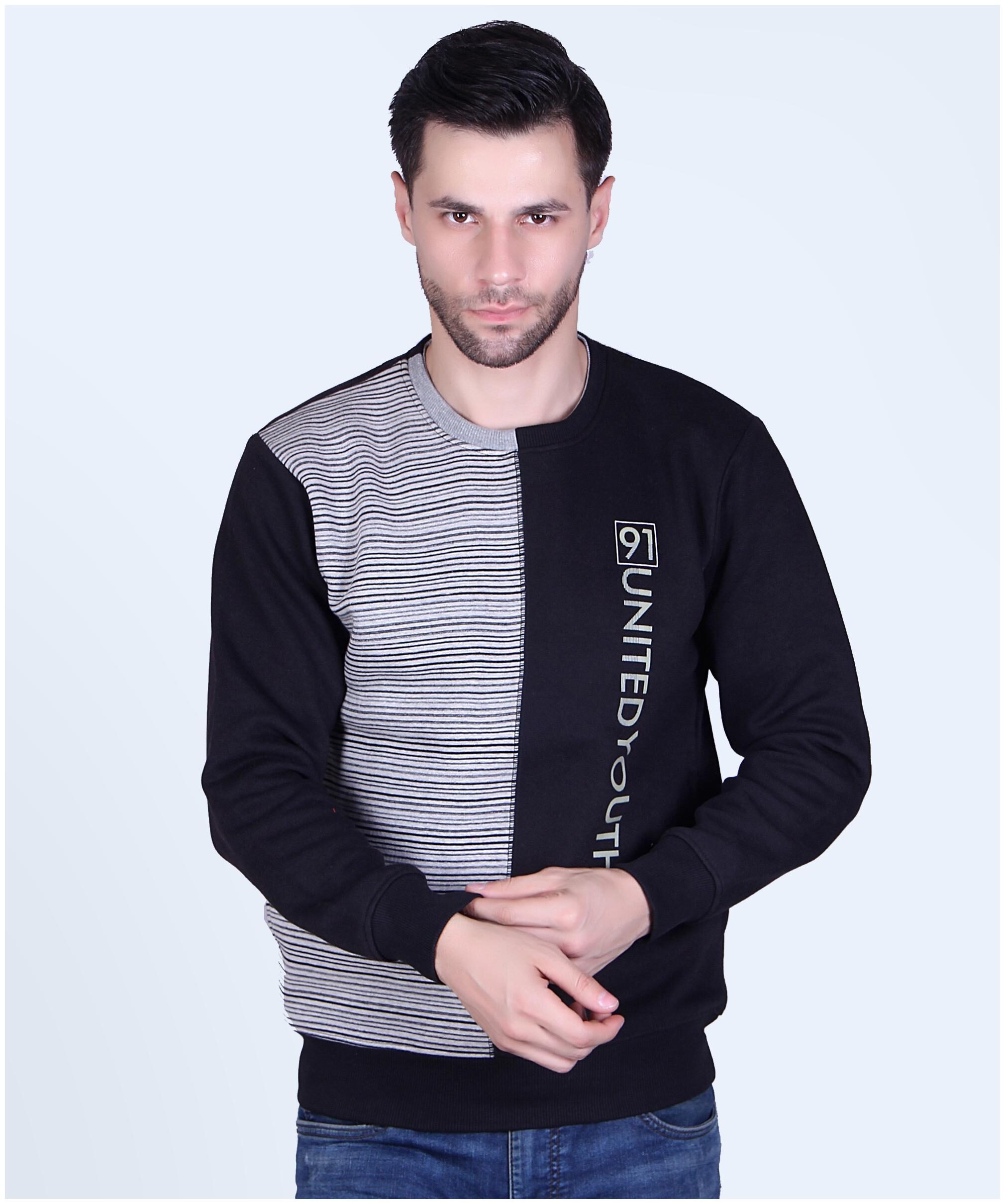 

TAB91 Men Black Round neck Sweatshirt