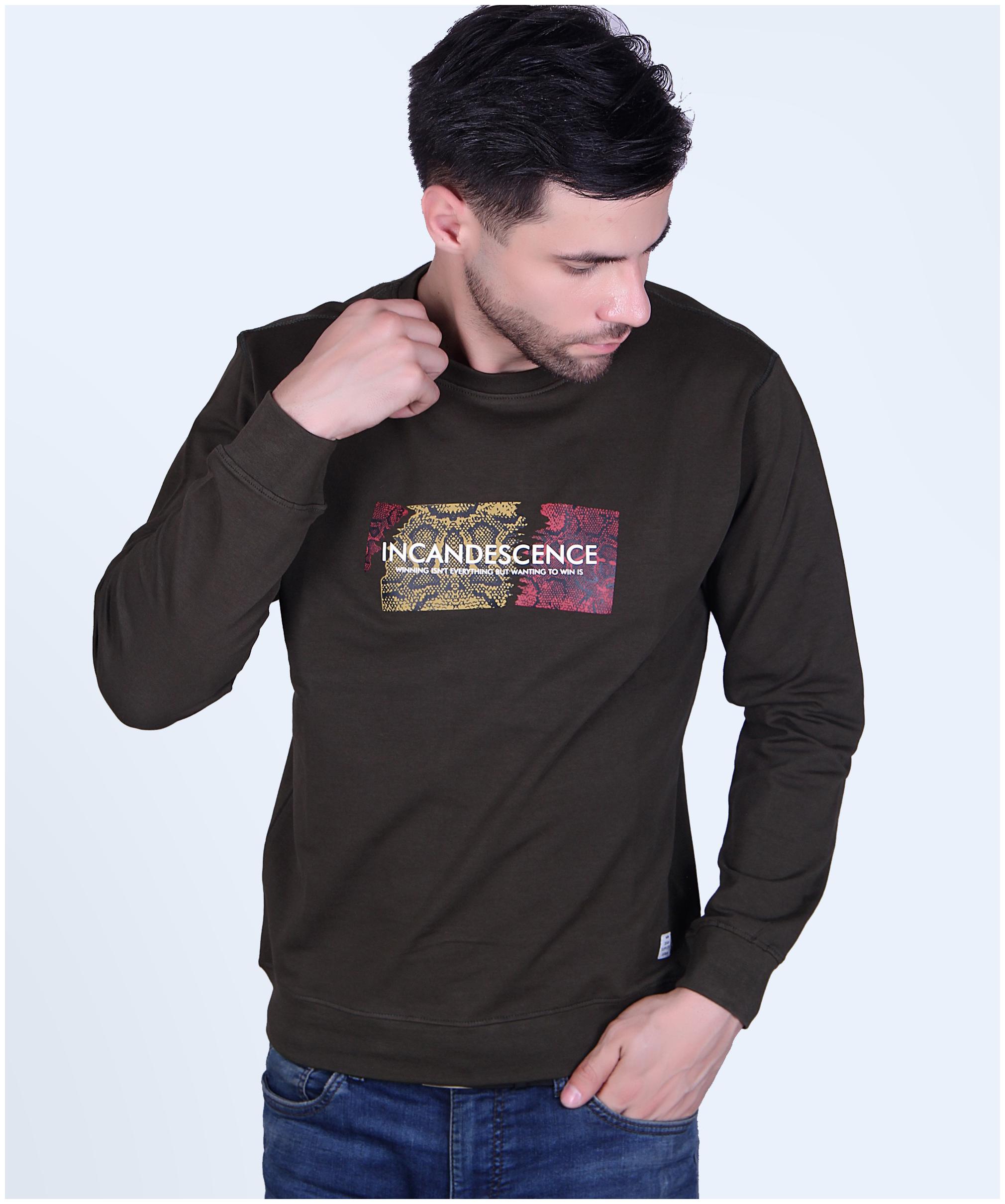 

TAB91 Men Green Round neck Sweatshirt