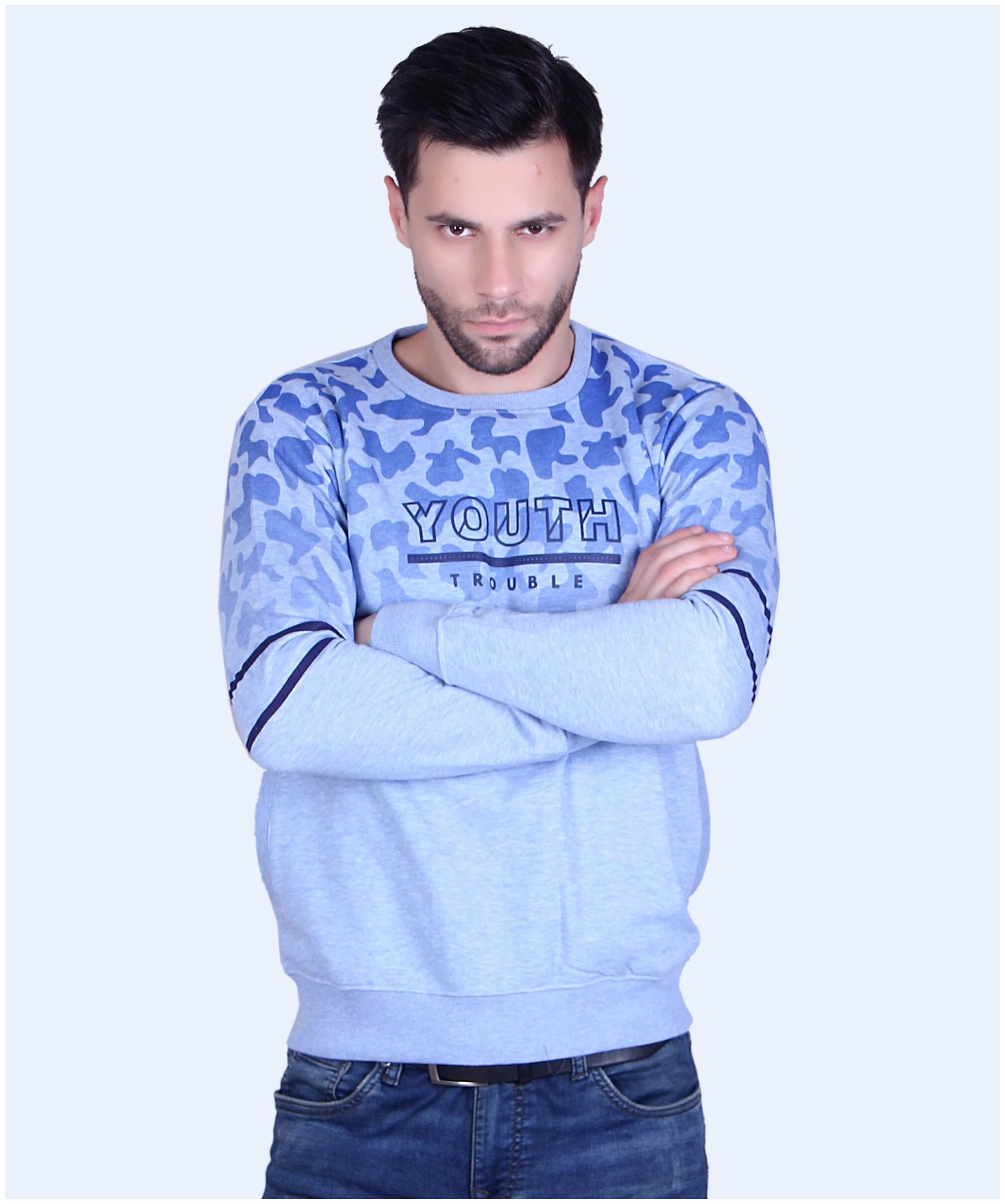 

TAB91 Men Blue Round neck Sweatshirt