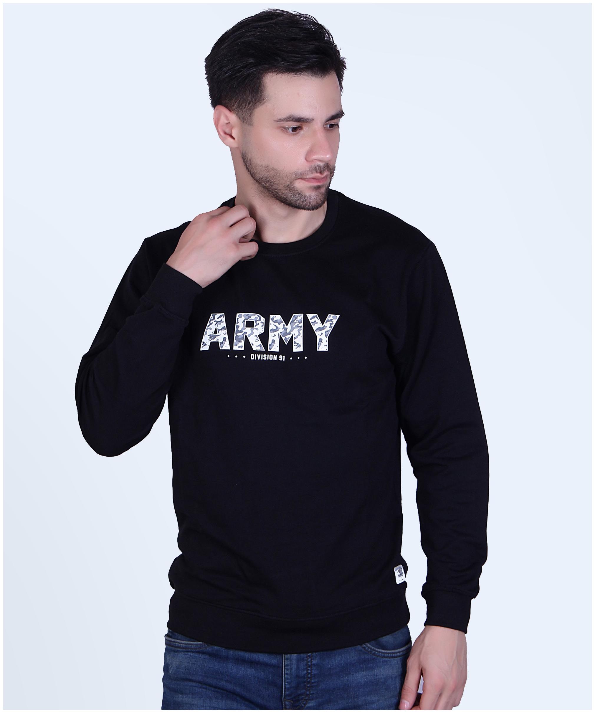

TAB91 Men Black Round neck Sweatshirt
