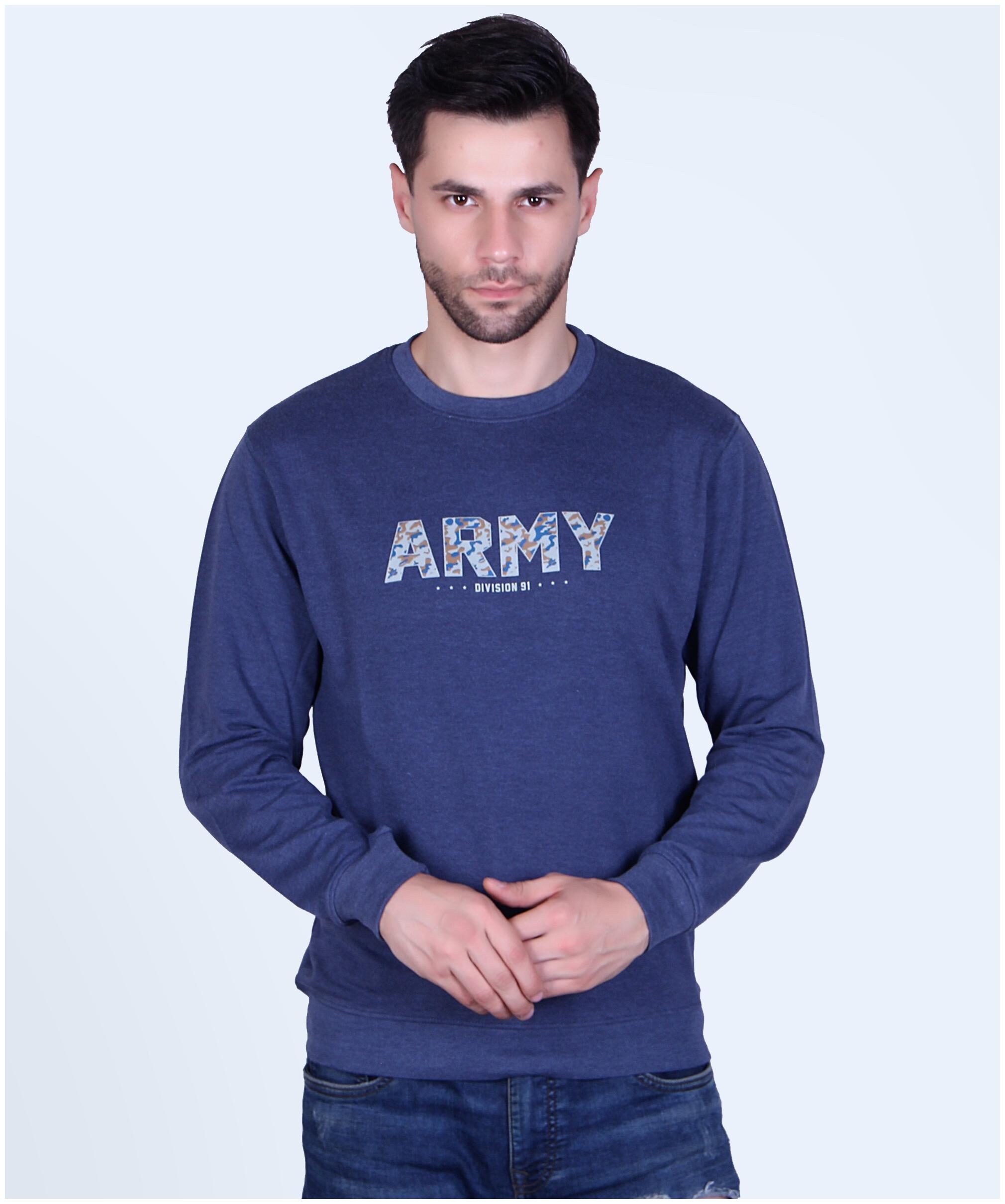 

TAB91 Men Blue Round neck Sweatshirt