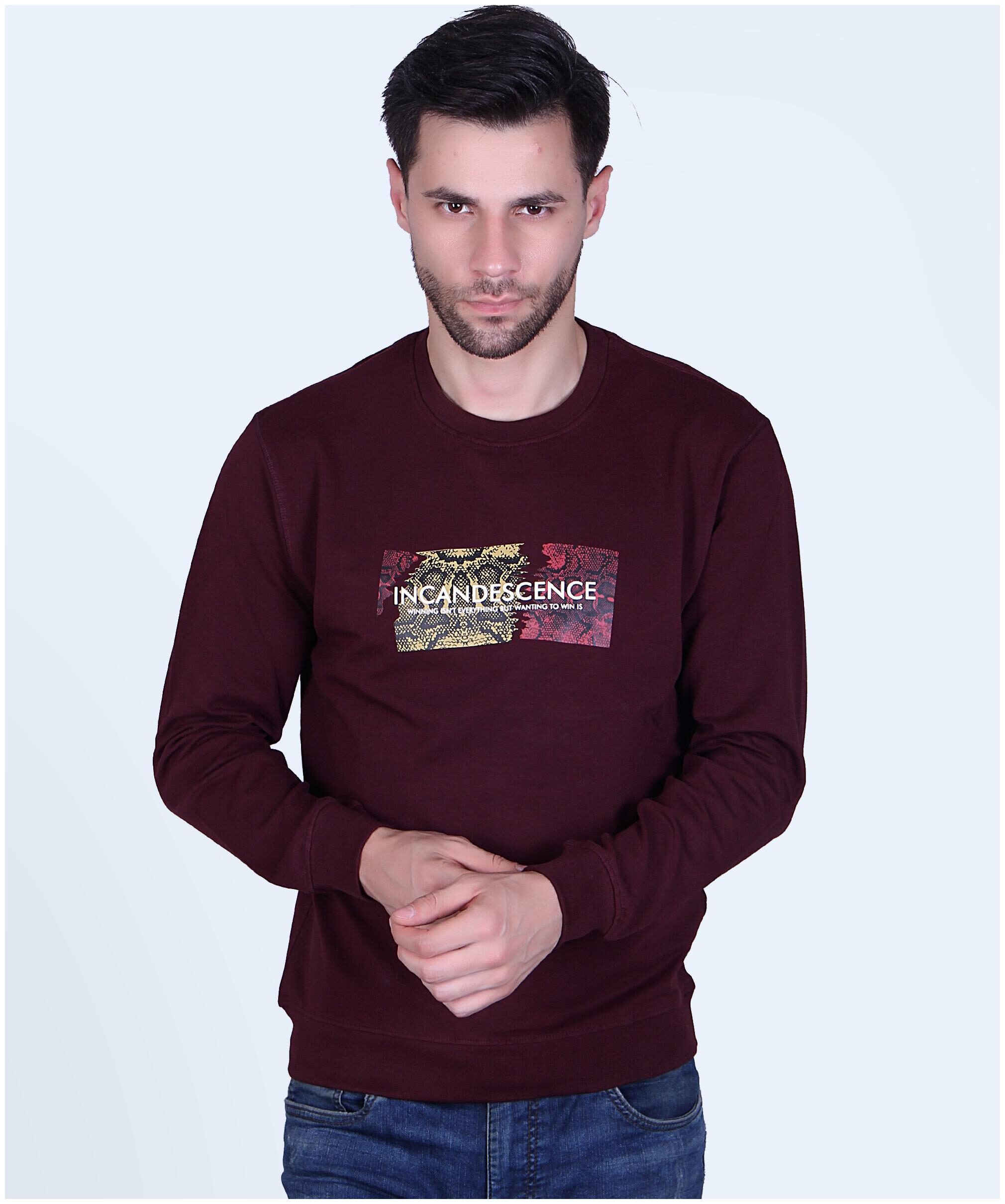 

TAB91 Men Maroon Round neck Sweatshirt