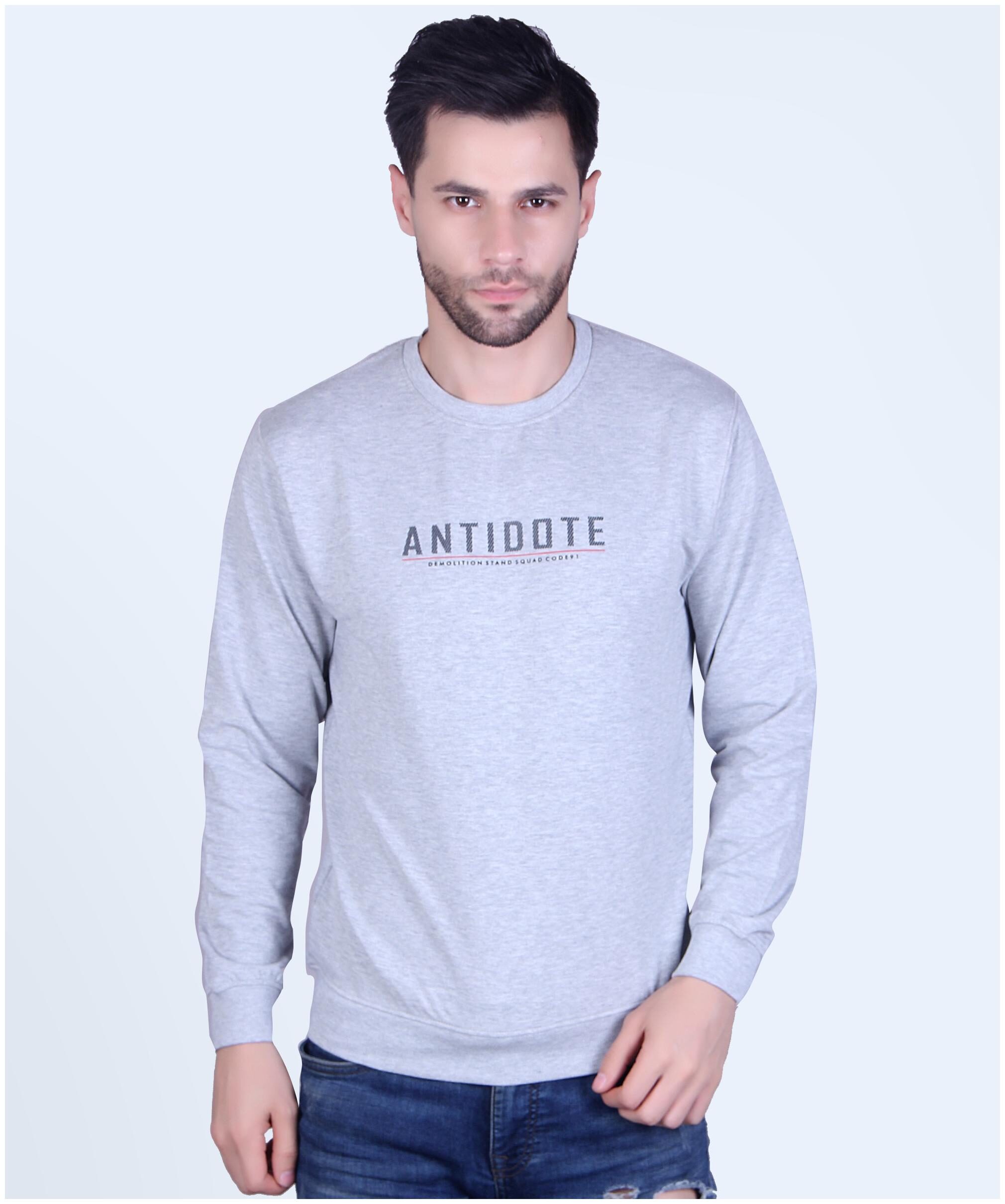 

TAB91 Men Grey Round neck Sweatshirt