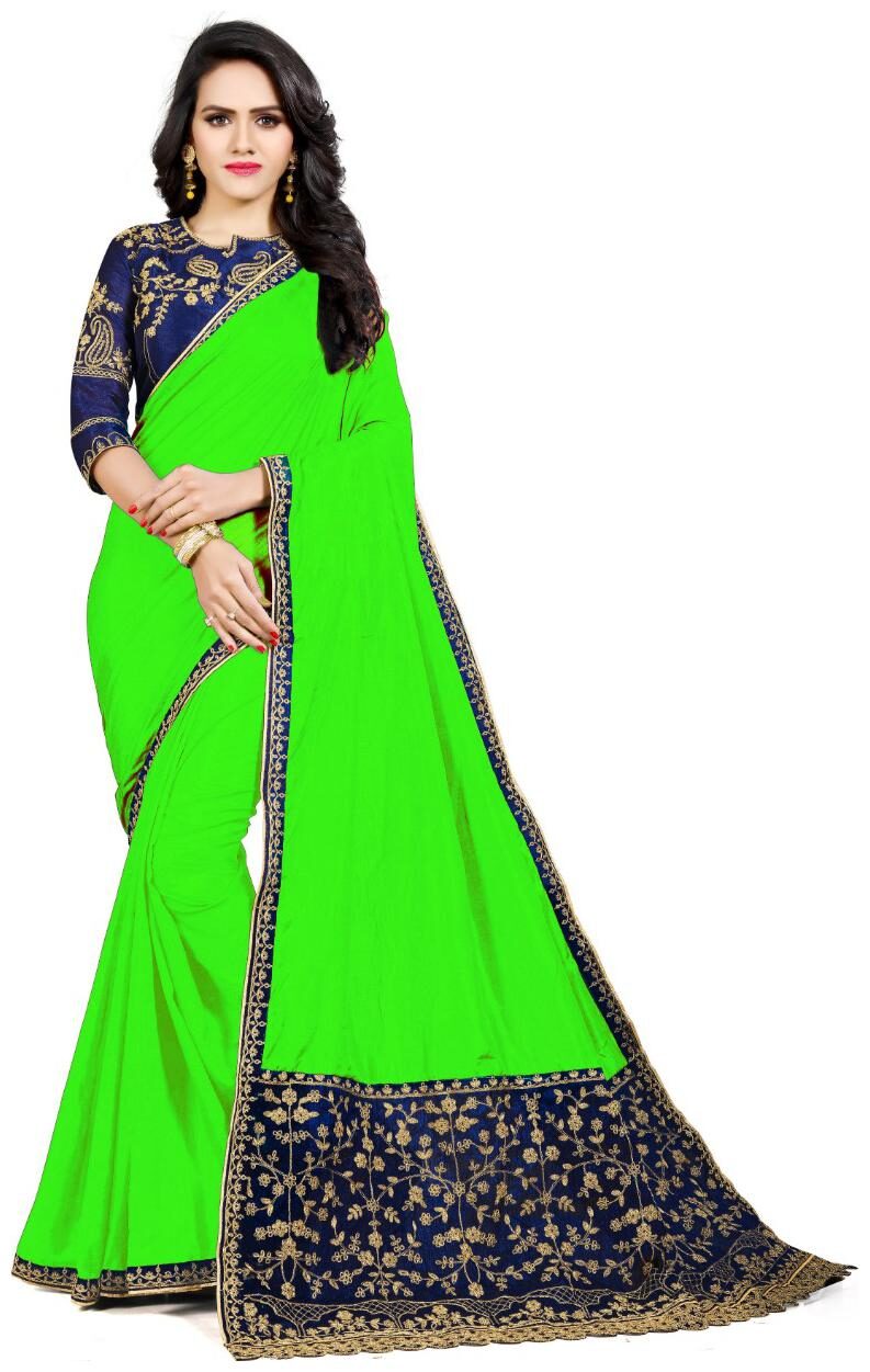 

Taboody Empire Silk Party Designer Saree Green