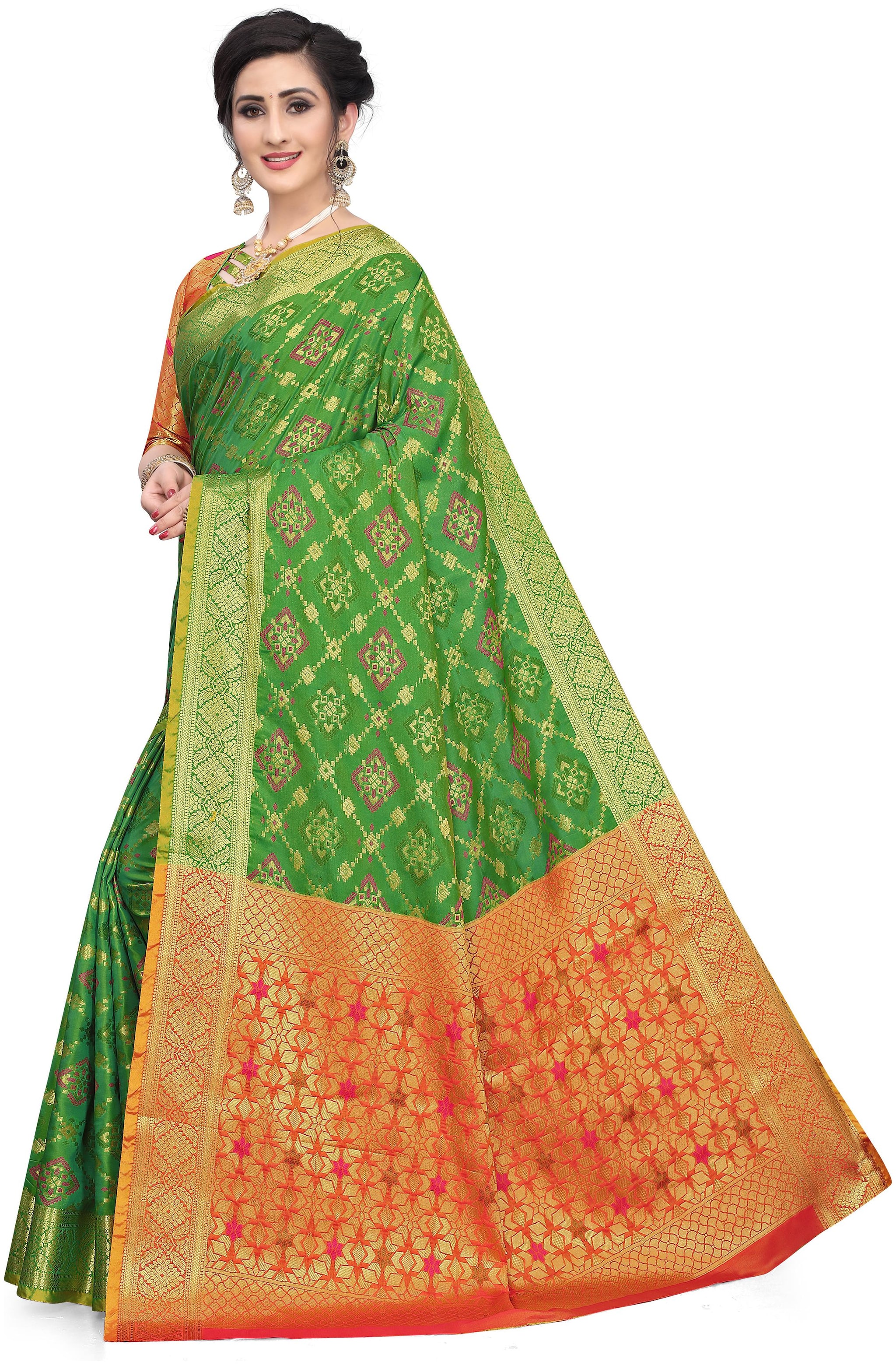 

TABOODY EMPIRE Women Jacquard Woven Multi Designer Saree With Blouse