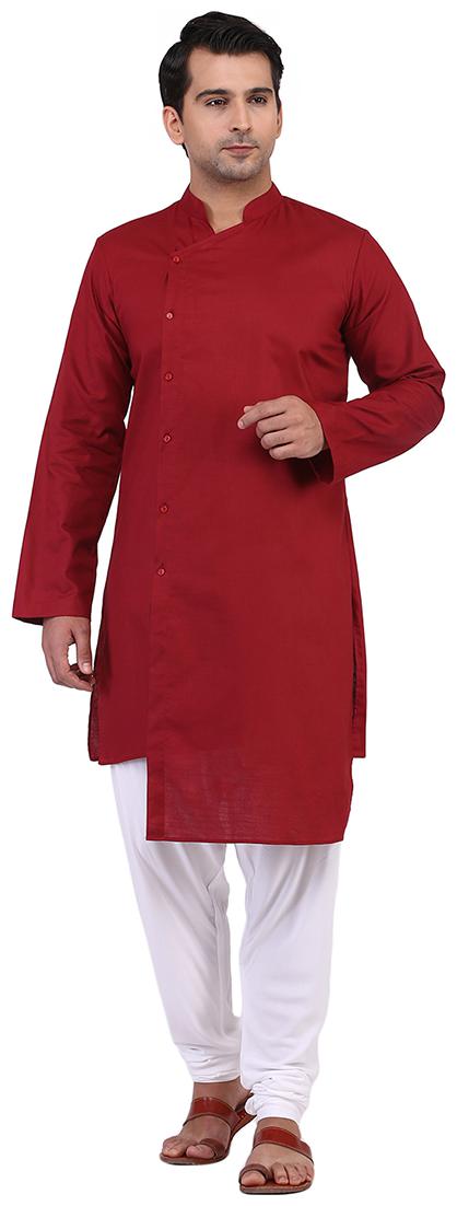 

Tag 7 Men Maroon Regular Fit Kurta