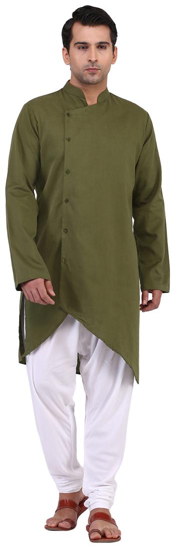 

Tag 7 Men Green Regular Fit Kurta