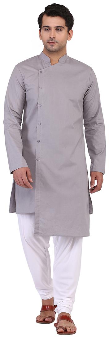 

Tag 7 Men Grey Regular Fit Kurta