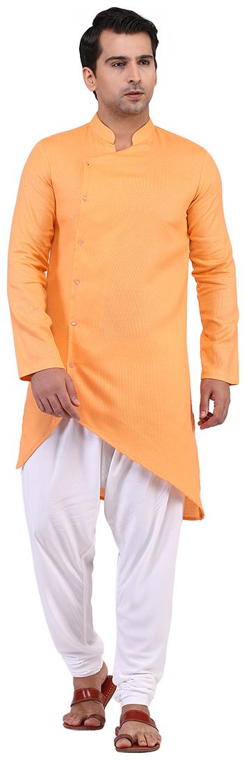 

Tag 7 Men Orange Regular Fit Kurta
