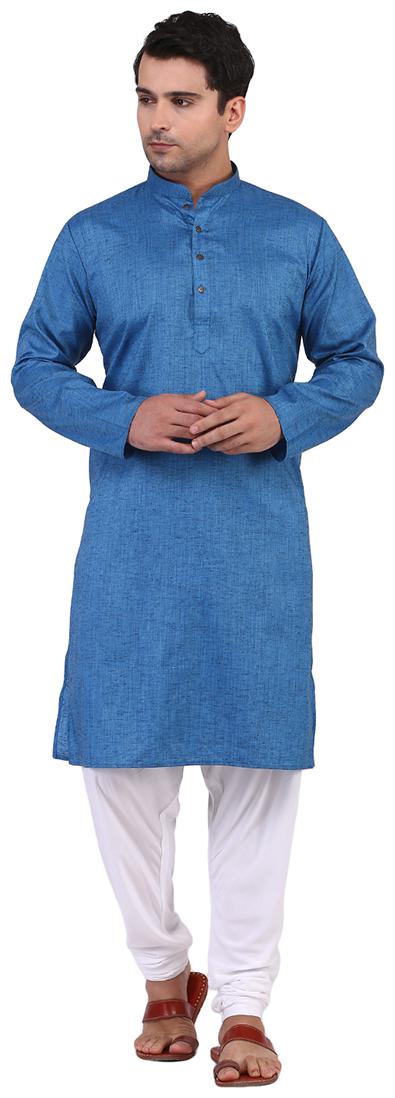 

Tag 7 Men Blue Regular Fit Kurta