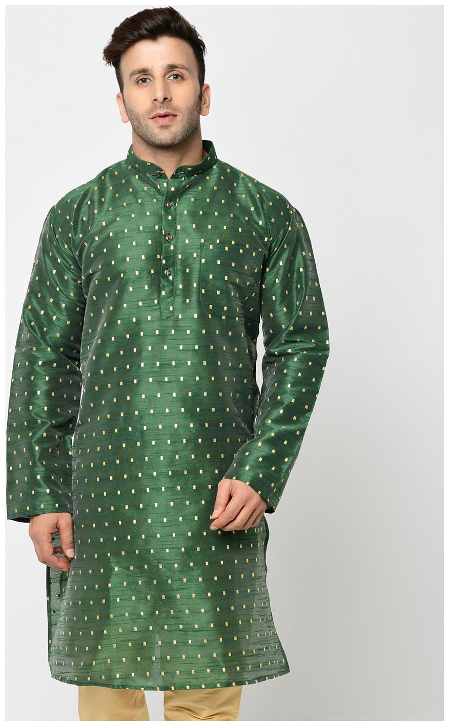 

Tag 7 Men Green Regular Fit Kurta