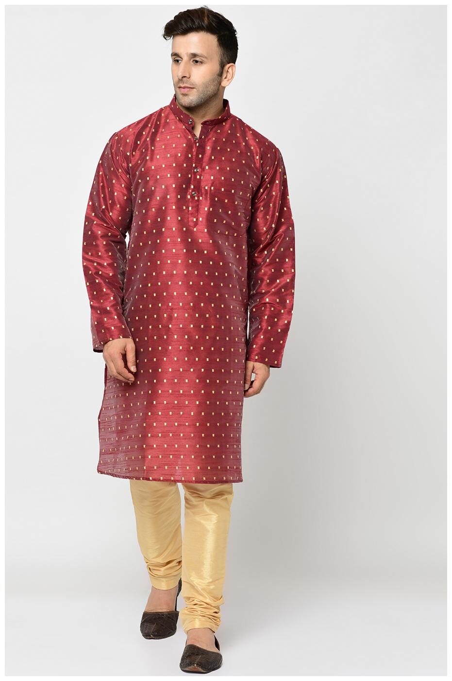 

Tag 7 Men Maroon Regular Fit Kurta