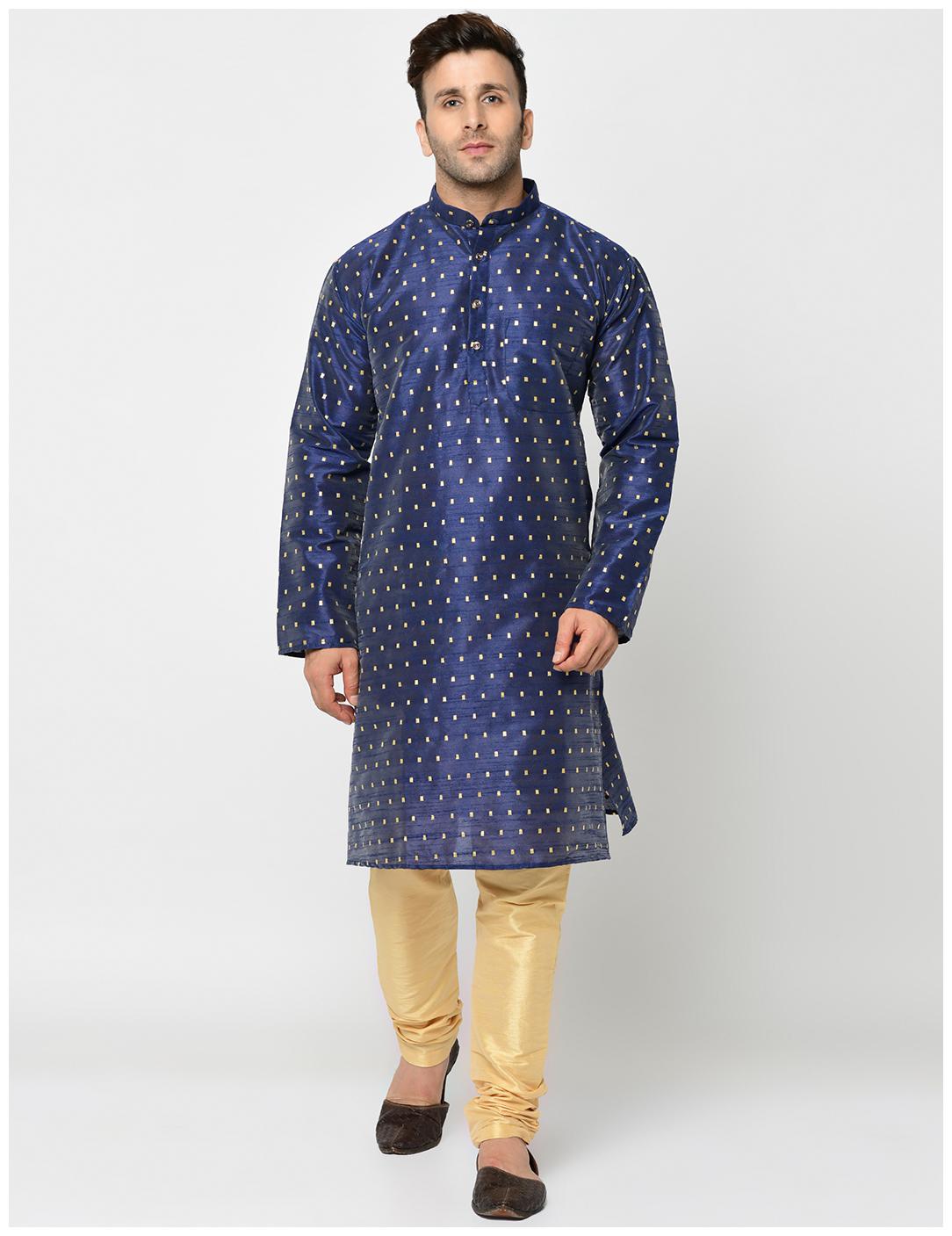 

Tag 7 Men Blue Regular Fit Kurta