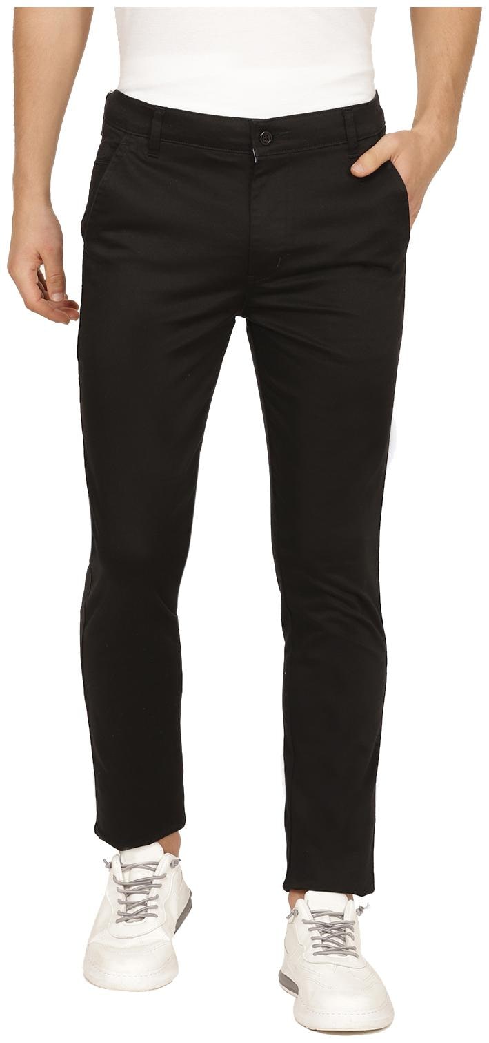 

TAHVO Men Black Solid Slim fit Chinos