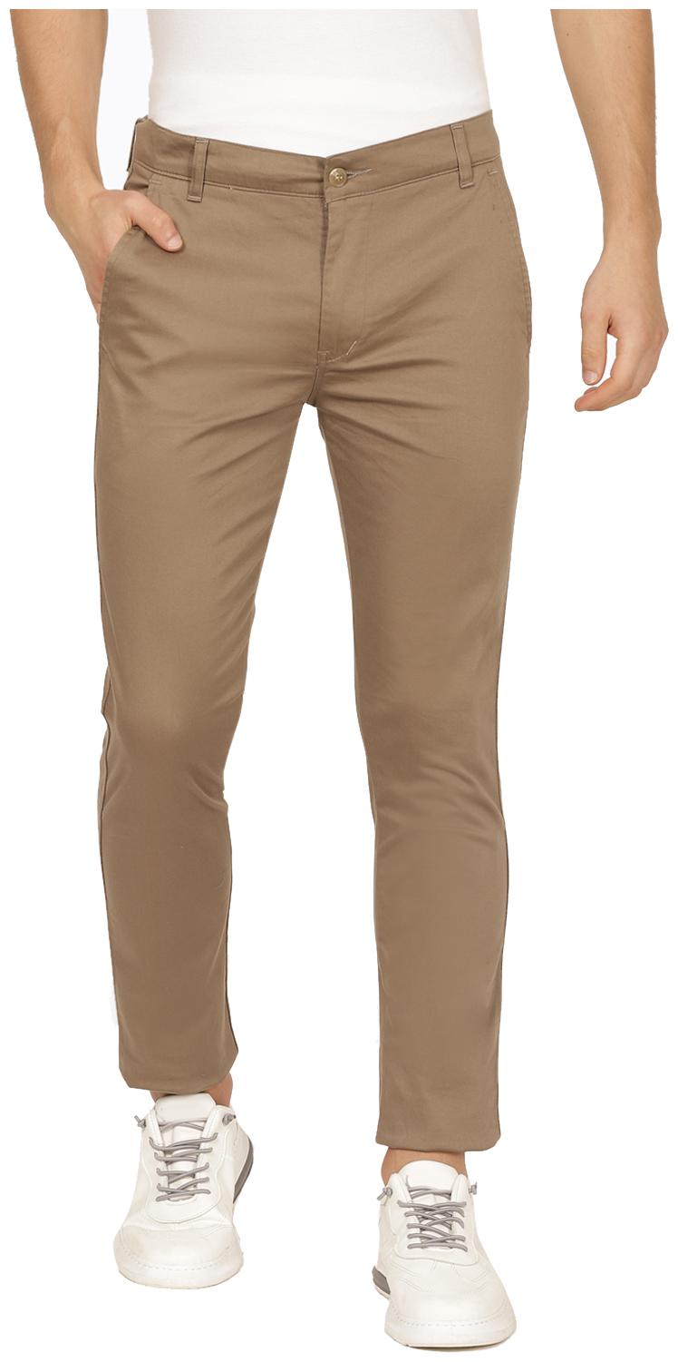 

TAHVO Men Brown Solid Slim fit Chinos