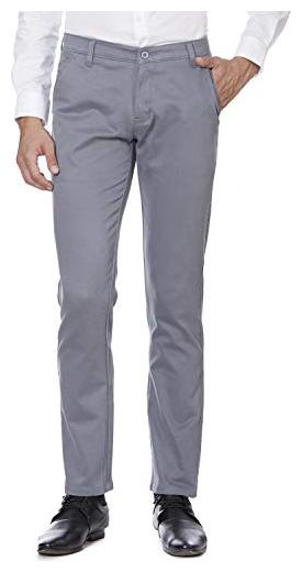 

TAHVO Men Grey Textured Slim fit Wrinkle free Regular trousers