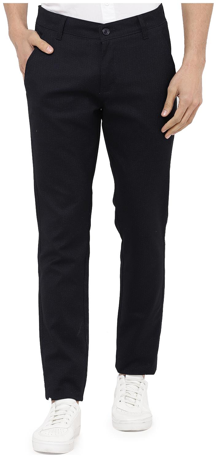 

TAHVO Men Black Textured Slim fit Chinos
