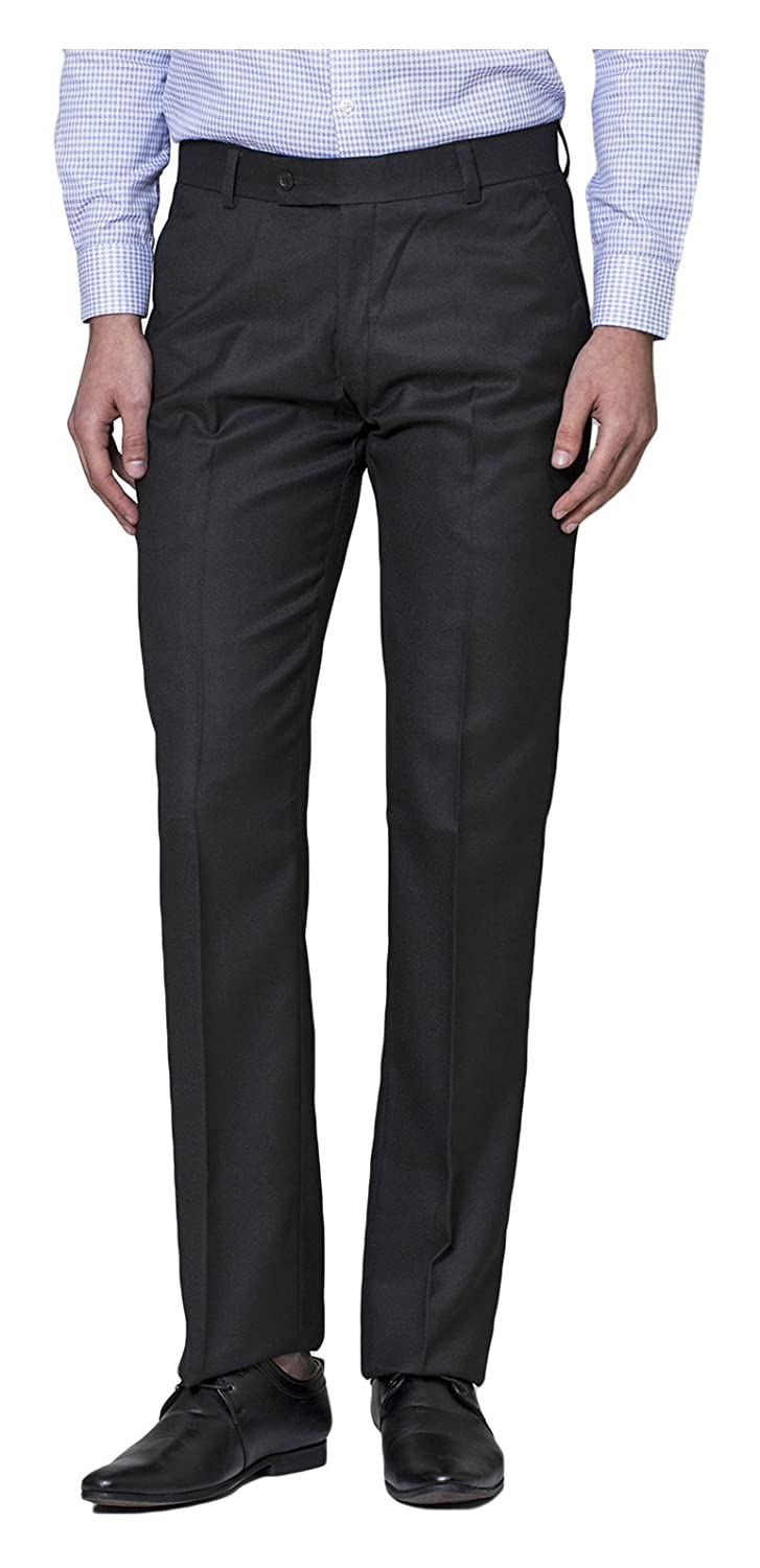 

TAHVO Men Solid Slim Fit Formal Trouser - Black