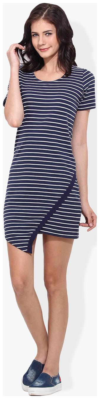 

Trend Arrest Blue Printed Fit flare dress