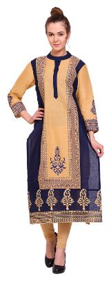 

Tamannah blue Cotton Printed Kurtas