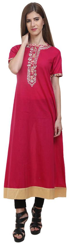 

Tamannah Cotton embroidery Straight Kurti