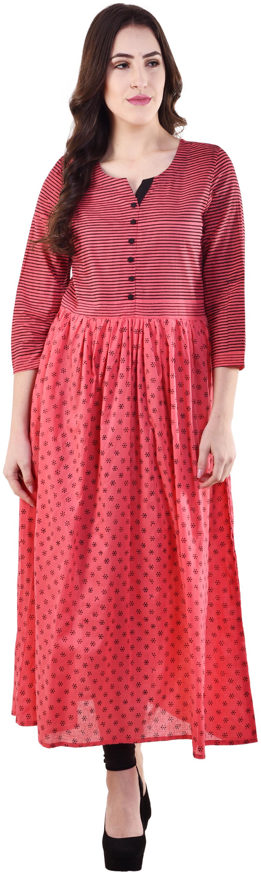 

Tamanna Women Red Printed Anarkali Kurta