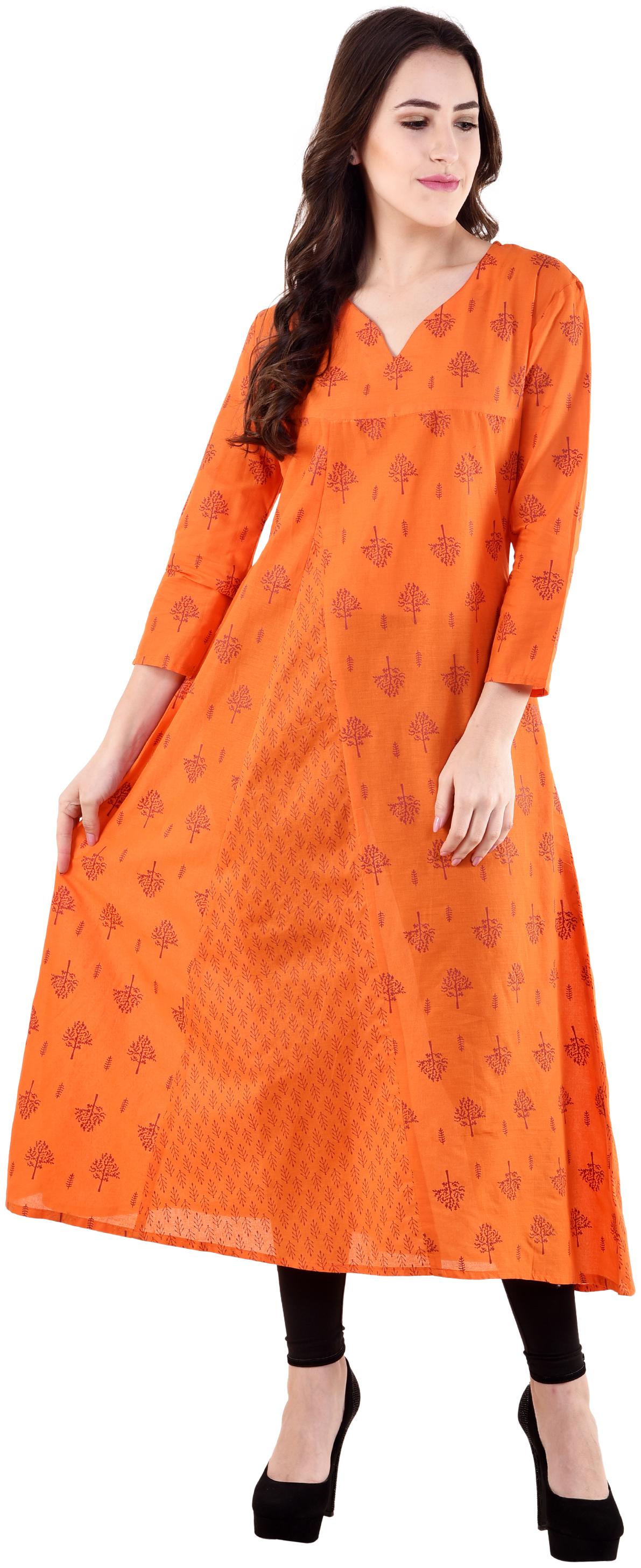 

Tamannah Cotton Orange Kurta