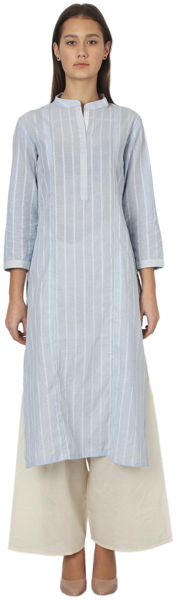 

TAMANNAH Women Blue Striped Straight Kurta With Palazzo