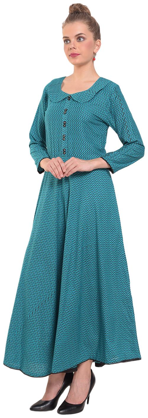 

Tamannah Green Rayon A-line Kurti