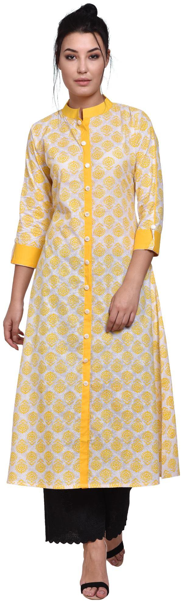 

Tamannah Screen Printed Cotton Casual A Line Kurta