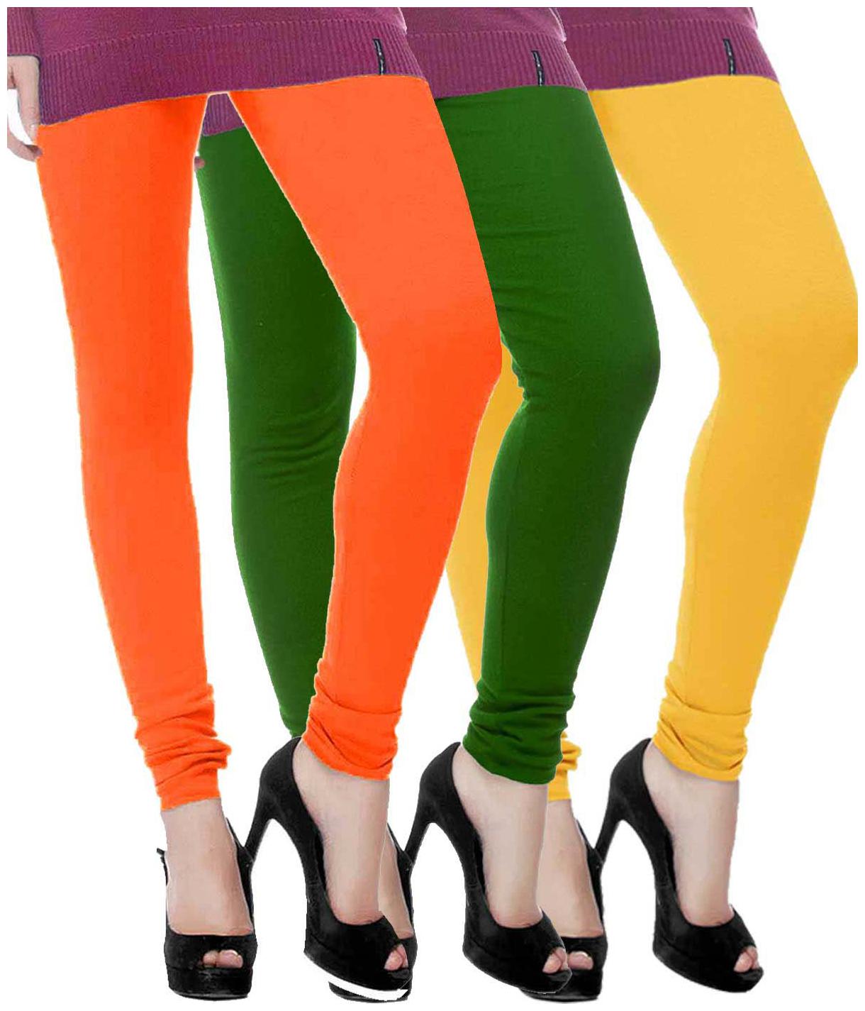 

TBZ Woolen Leggings for Women- Orange Green Yellow (Pack of Three)- XL