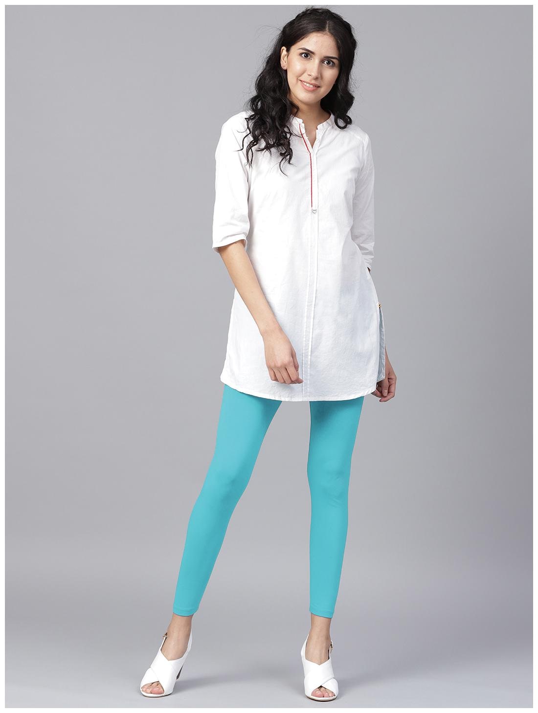

TCG Bio wash 100 pure Cotton with Spandex Sky Ankle legging
