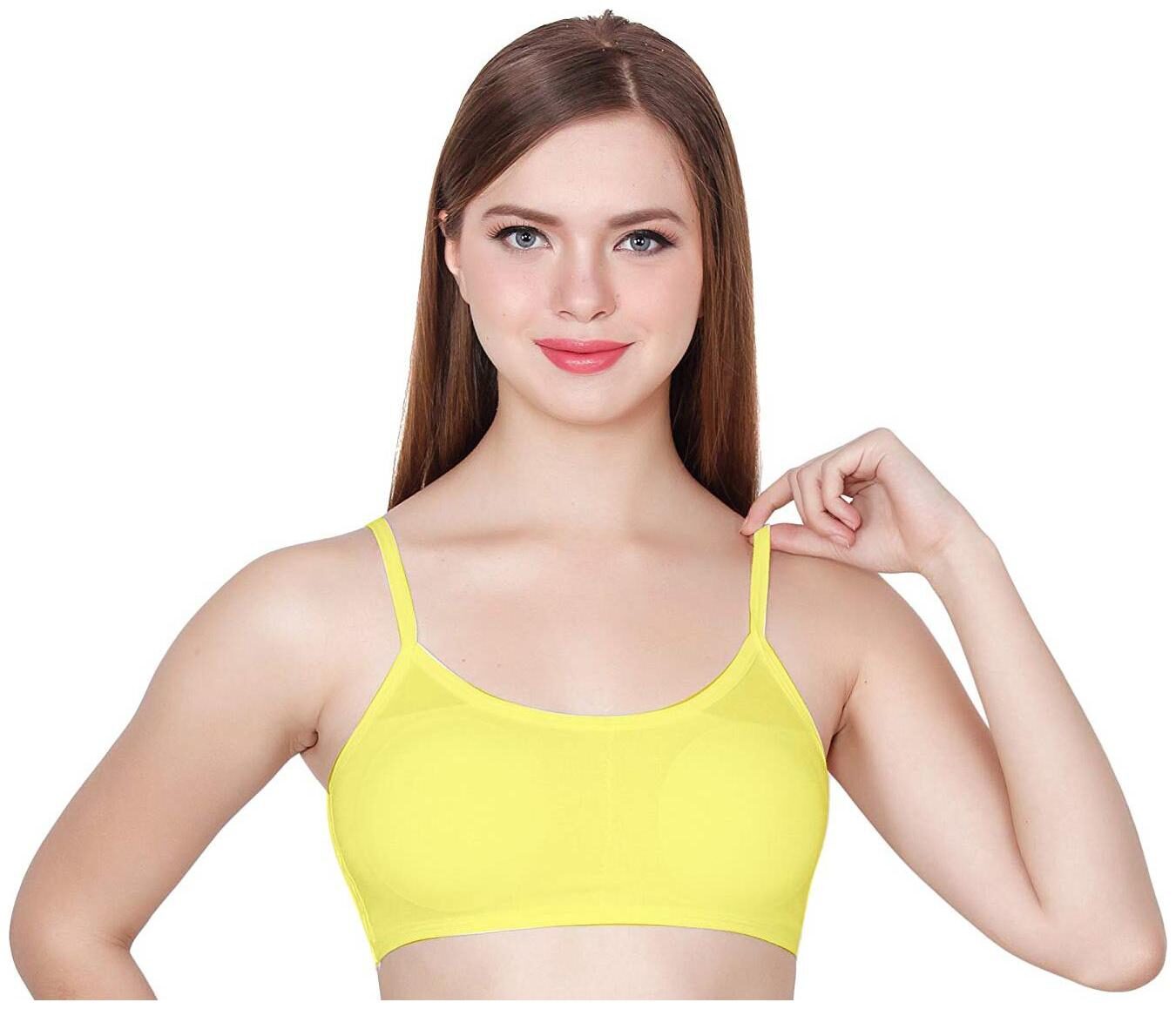

TCG Women Solid Bralette top - Yellow
