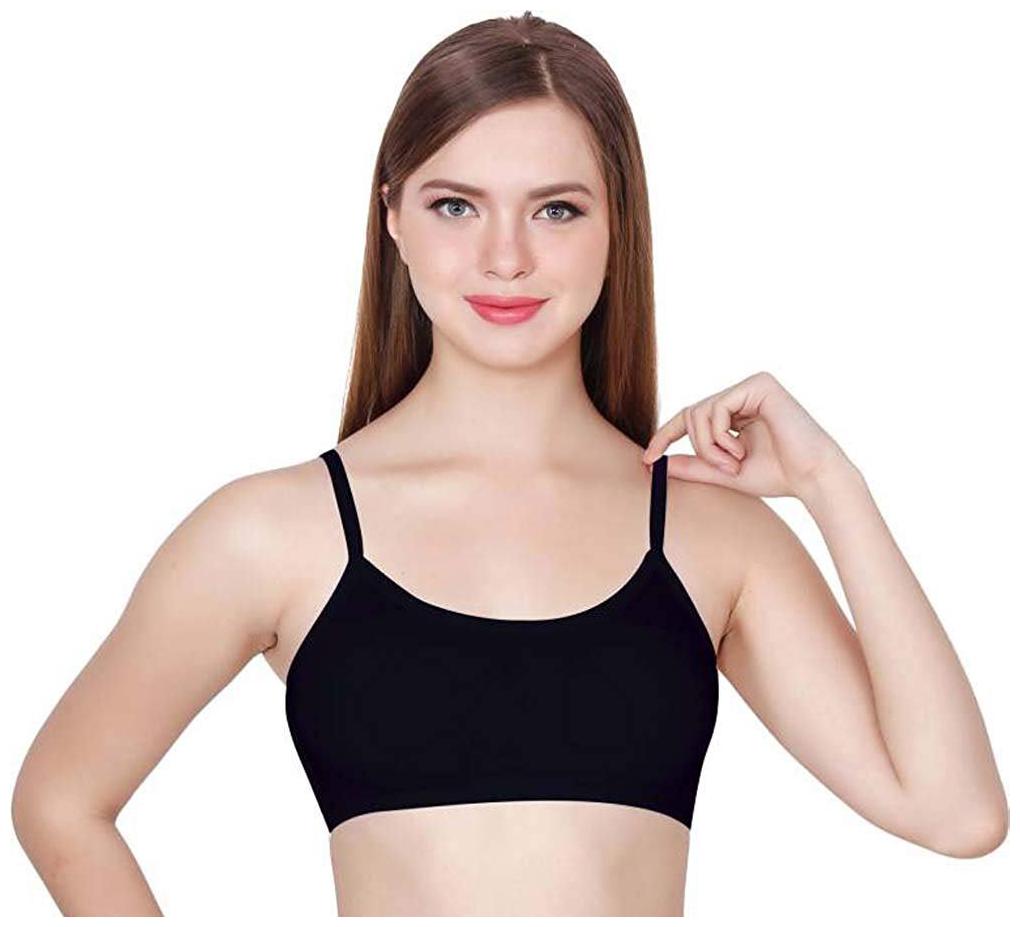 

TCG Women Solid Bralette top - Black