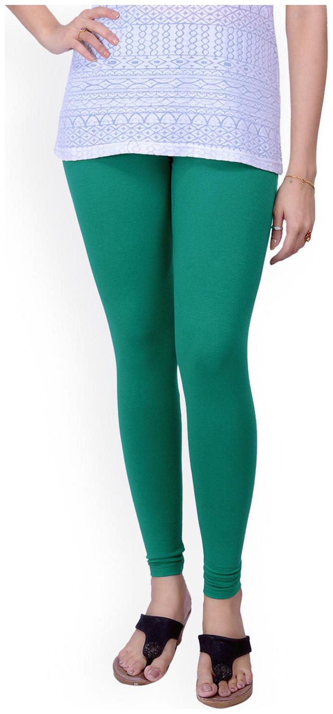 

TCG Light weight Comfortable Cotton Lycra Parrot Green Color Leggings GL001PG