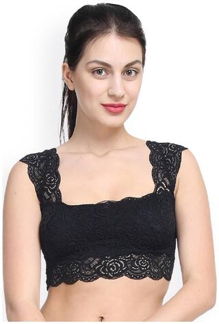 TCG Women Floral Bralette top - Black