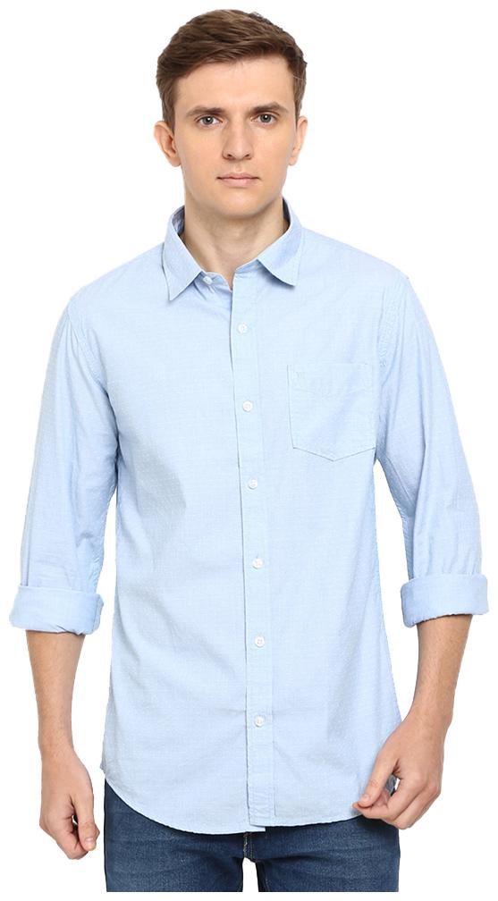 

TED HARBOR Cotton Regular Men Casual shirt Blue