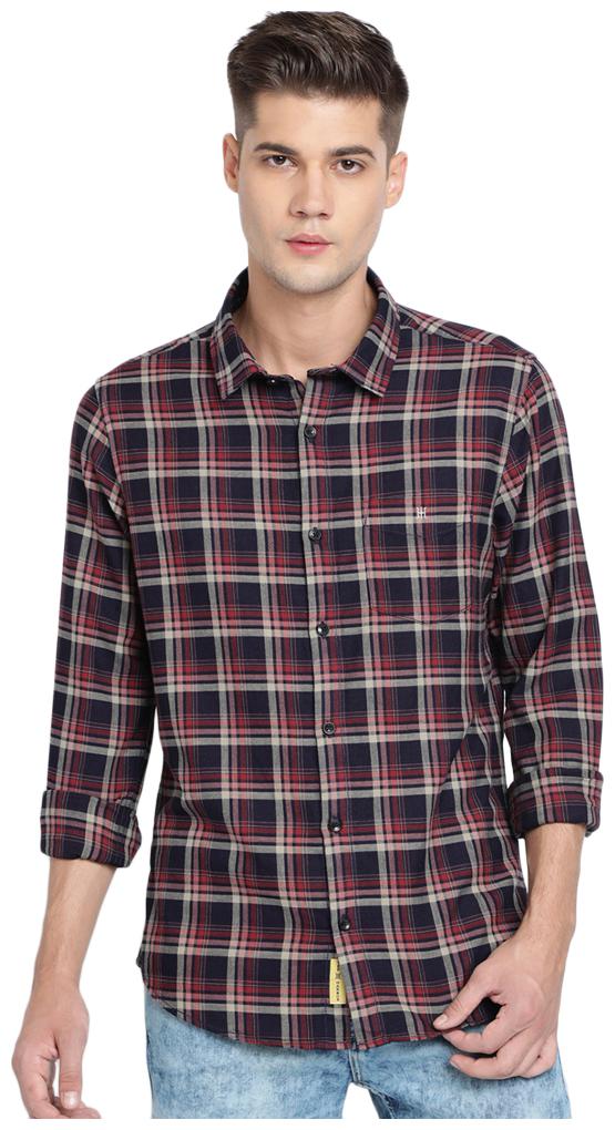 

TED HARBOR Men Multi Checked Slim Fit Casual Shirt