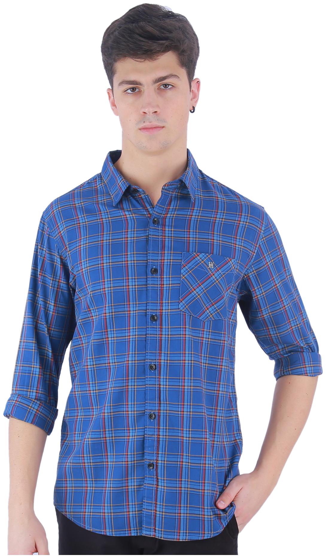 

TED HARBOR Men Multi Checked Slim Fit Casual Shirt