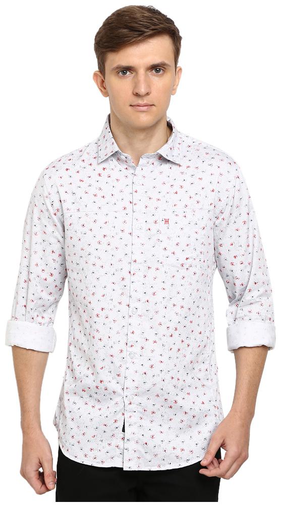 

TED HARBOR Men Purple Floral Slim Fit Casual Shirt