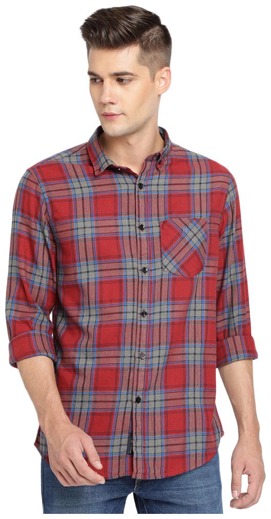 

TED HARBOR Men Multi Checked Slim Fit Casual Shirt