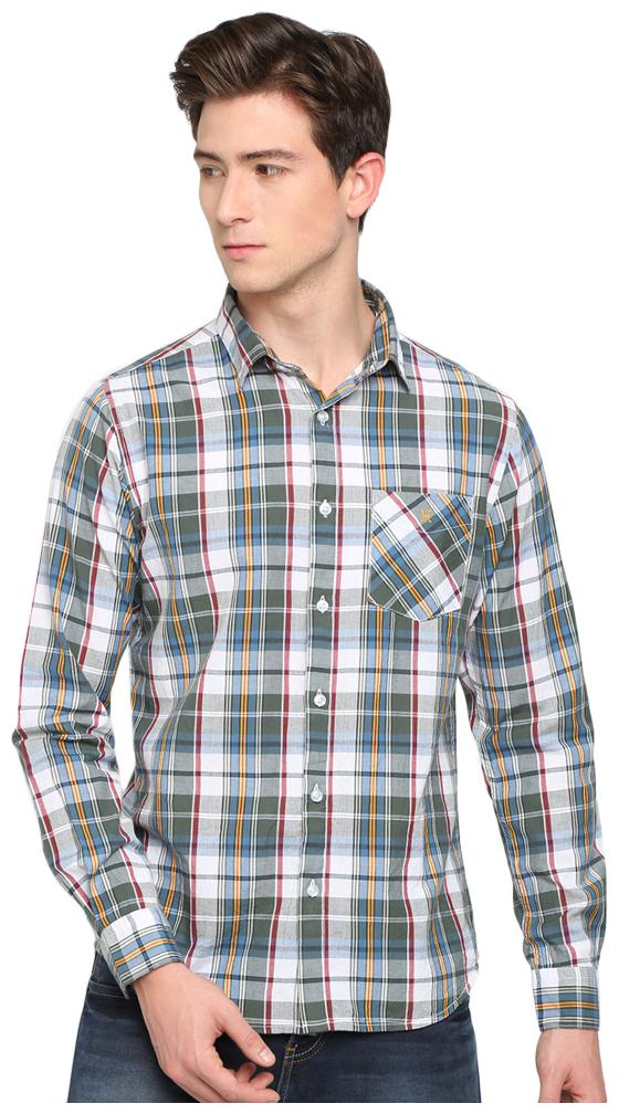 

TED HARBOR Men Multi Checked Slim Fit Casual Shirt
