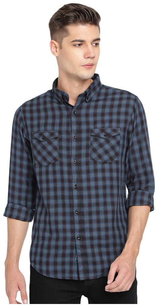 

TED HARBOR Men Multi Checked Slim Fit Casual Shirt