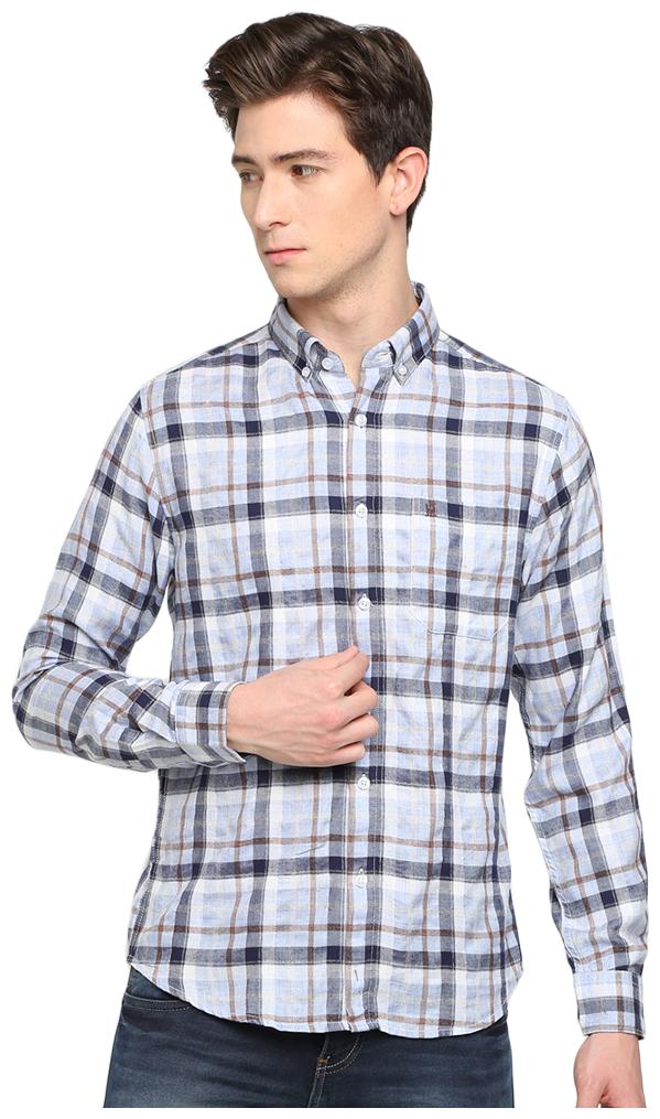 

TED HARBOR Men Multi Checked Slim Fit Casual Shirt