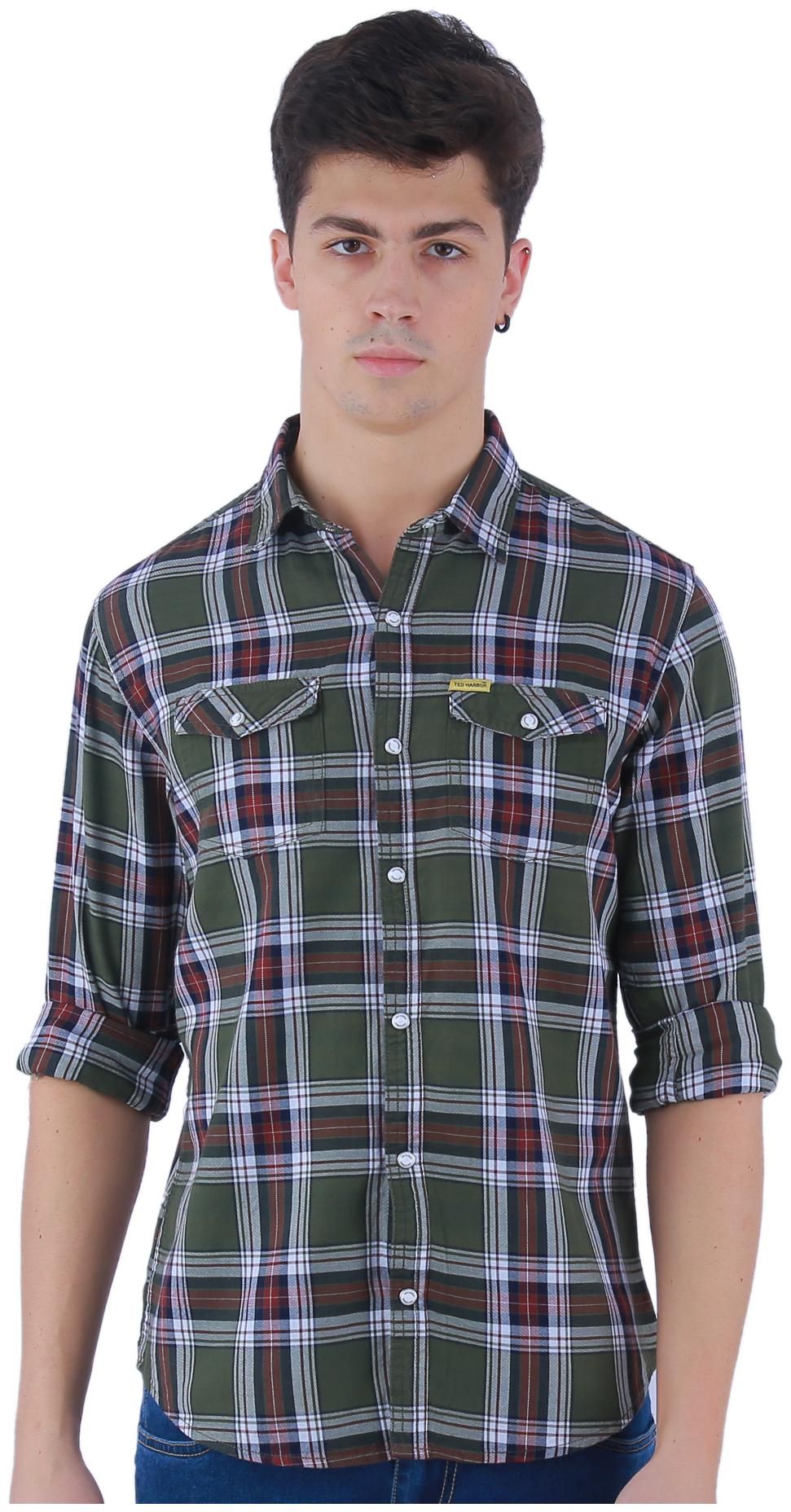 

TED HARBOR Men Multi Checked Slim Fit Casual Shirt