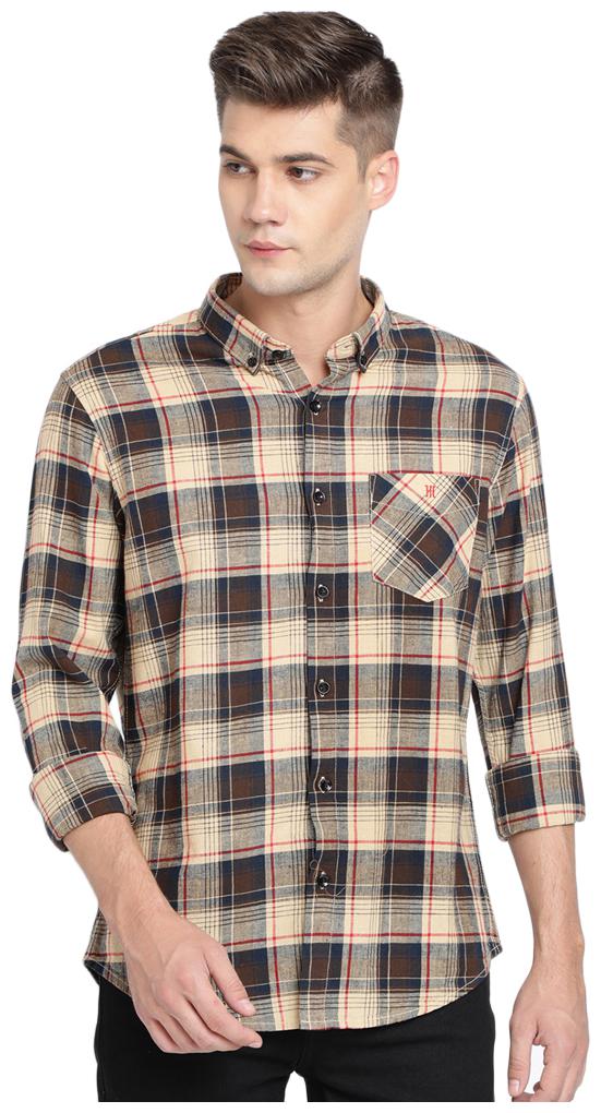 

TED HARBOR Men Multi Checked Slim Fit Casual Shirt